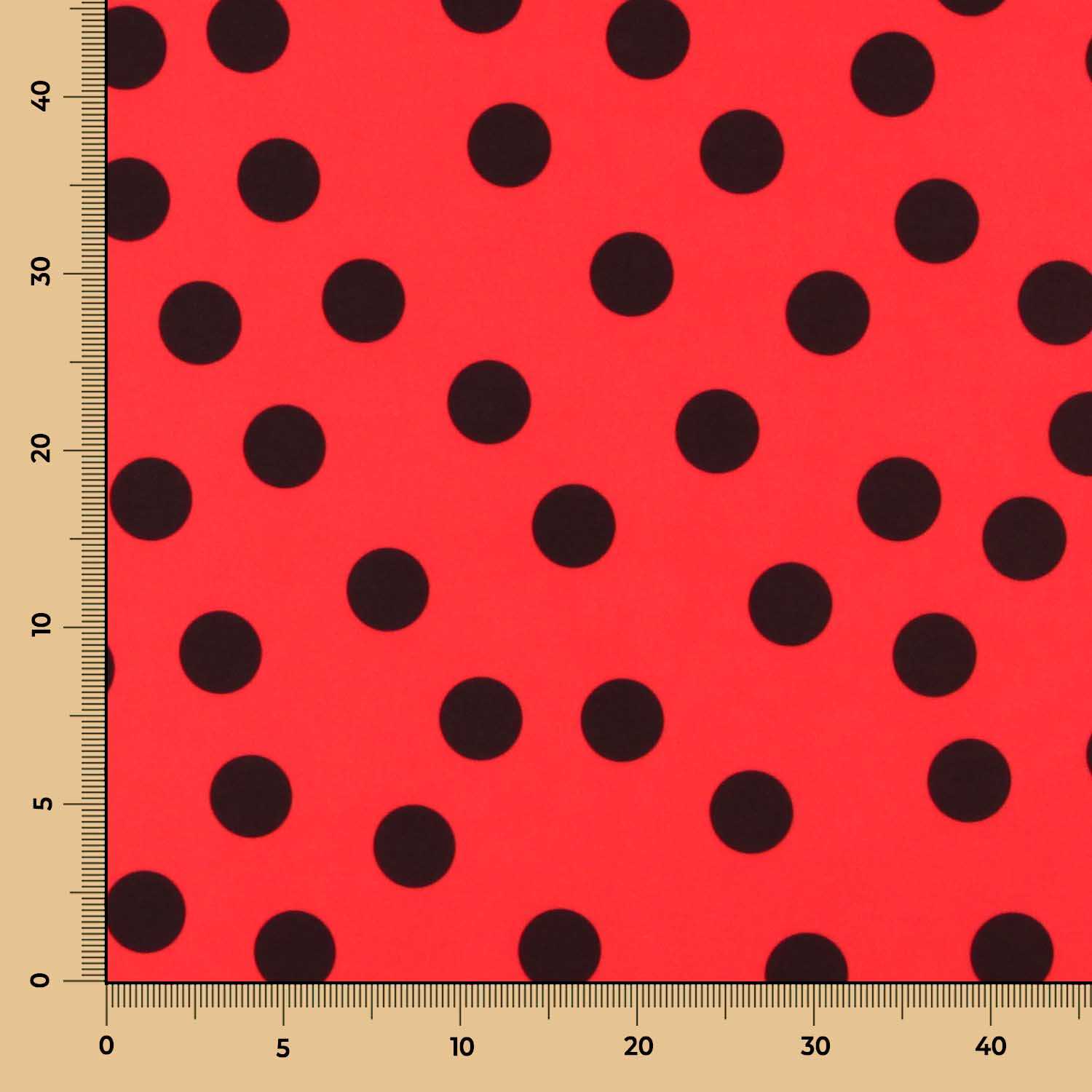 Twill Bielastic Polka Dots Rot 25mm - Ribes y Casals