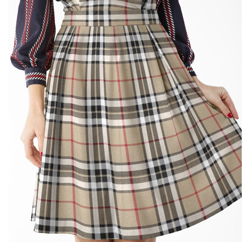 Beige karierter Twill - Ribes y Casals