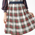 Twill Plaid Weiß Weiß Rot Groß - Ribes y Casals