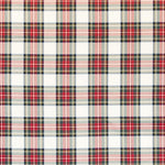 Twill Plaid Weiß Weiß Rot Groß - Ribes y Casals