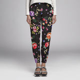 Twill Elastisch Twill Schwarz Manila Blume - Ribes y Casals