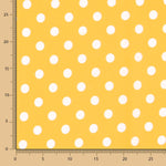 Gelber gepunkteter Stretch-Twill - Ribes y Casals