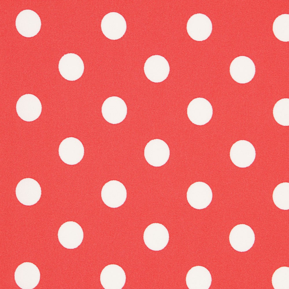 Twill Stretch Twill Koralle Polka Dot - Ribes y Casals