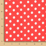 Twill Stretch Twill Koralle Polka Dot - Ribes y Casals