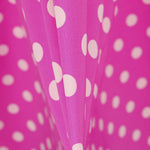 Fuchsia Polka Dot Stretch Twill - Ribes y Casals