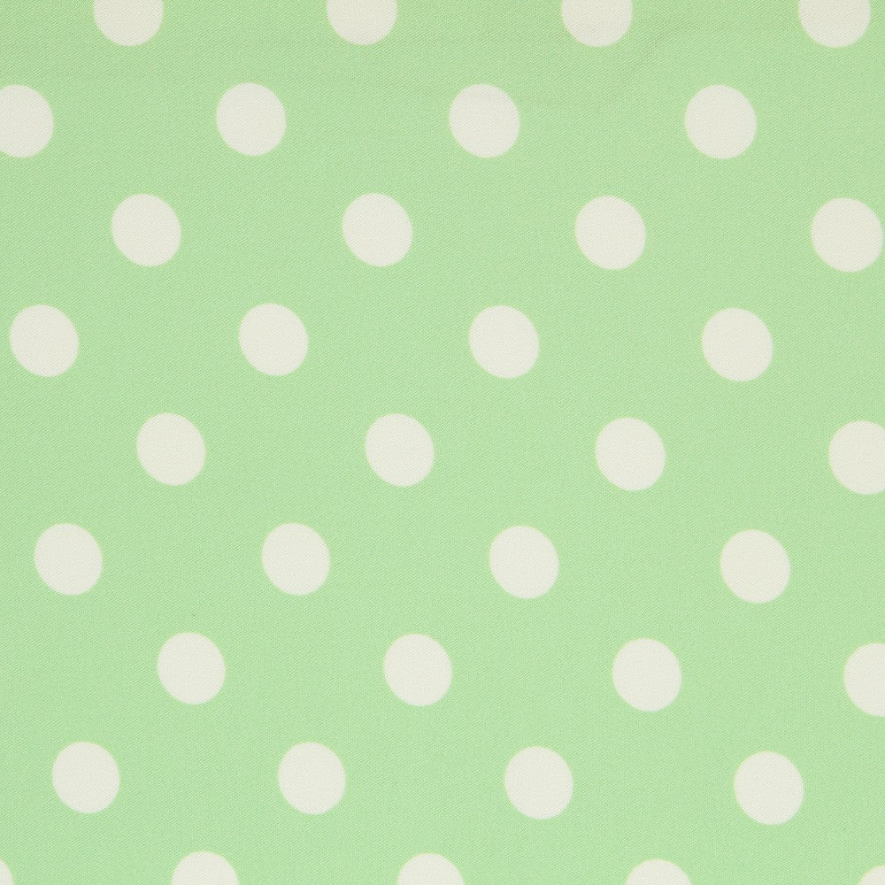 Elastischer Twill Polka Dot Mint - Ribes y Casals