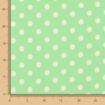 Elastischer Twill Polka Dot Mint - Ribes y Casals