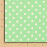 Elastischer Twill Polka Dot Mint - Ribes y Casals