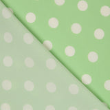 Elastischer Twill Polka Dot Mint - Ribes y Casals