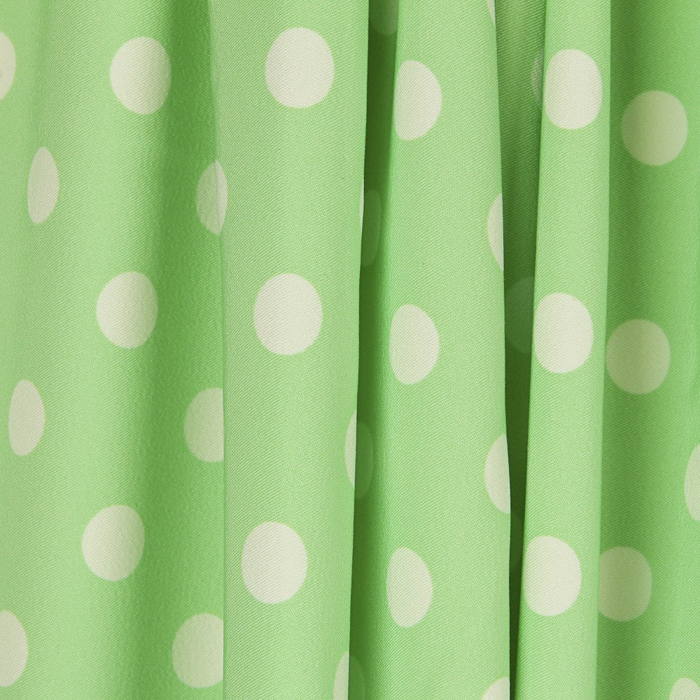 Elastischer Twill Polka Dot Mint - Ribes y Casals