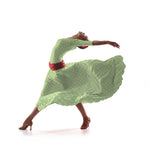 Elastischer Twill Polka Dot Mint - Ribes y Casals