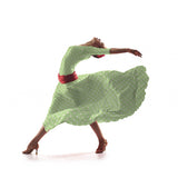 Elastischer Twill Polka Dot Mint - Ribes y Casals