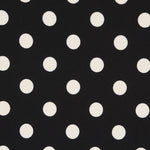 Schwarzer Polka Dot Stretch Twill - Ribes y Casals