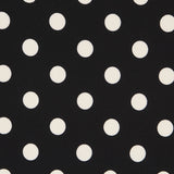 Schwarzer Polka Dot Stretch Twill - Ribes y Casals