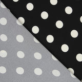 Schwarzer Polka Dot Stretch Twill - Ribes y Casals