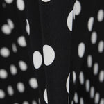 Schwarzer Polka Dot Stretch Twill - Ribes y Casals