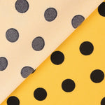 Gelb-schwarz gepunkteter Stretch-Twill - Ribes y Casals