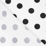 Schwarzer Polka Dot Stretch Twill Weiß - Ribes y Casals