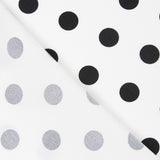 Schwarzer Polka Dot Stretch Twill Weiß - Ribes y Casals