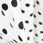 Schwarzer Polka Dot Stretch Twill Weiß - Ribes y Casals