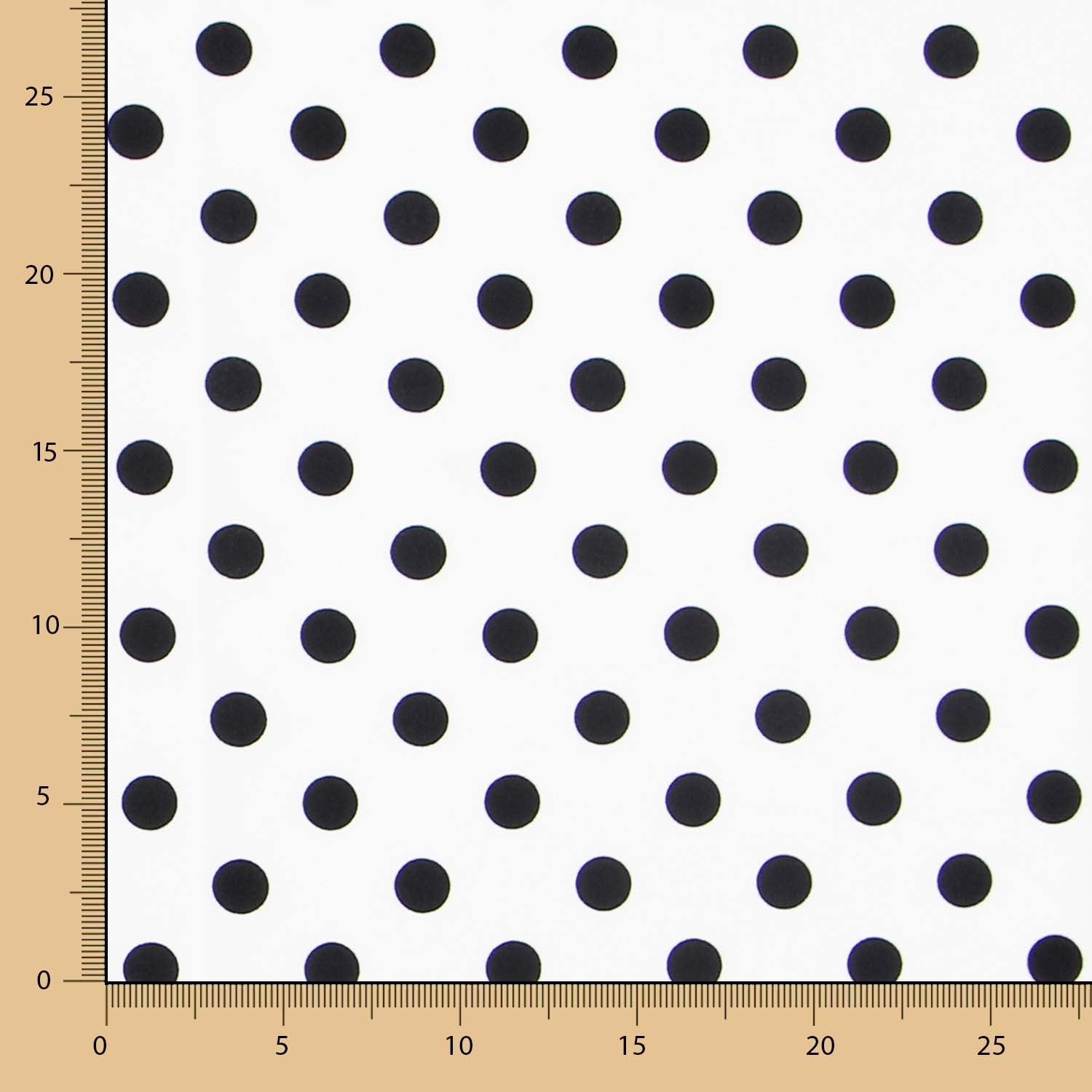 Schwarzer Polka Dot Stretch Twill Weiß - Ribes y Casals