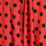 Twill Stretch Twill Schwarz Coral Dot - Ribes y Casals