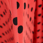 Twill Stretch Twill Schwarz Coral Dot - Ribes y Casals