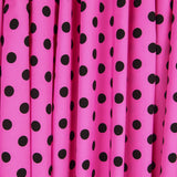 Fuchsia Schwarz Polka Dot Elastic Twill - Ribes y Casals