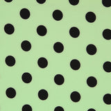 Elastischer Twill Polka Dot Schwarz Mint - Ribes y Casals