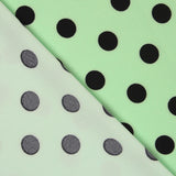Elastischer Twill Polka Dot Schwarz Mint - Ribes y Casals