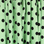 Elastischer Twill Polka Dot Schwarz Mint - Ribes y Casals