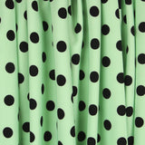Elastischer Twill Polka Dot Schwarz Mint - Ribes y Casals