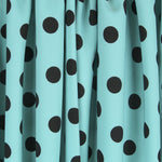 Twill Elastisch Twill Polka Dot Schwarz Türkis - Ribes y Casals