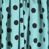 Twill Elastisch Twill Polka Dot Schwarz Türkis - Ribes y Casals