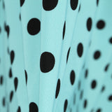 Twill Elastisch Twill Polka Dot Schwarz Türkis - Ribes y Casals
