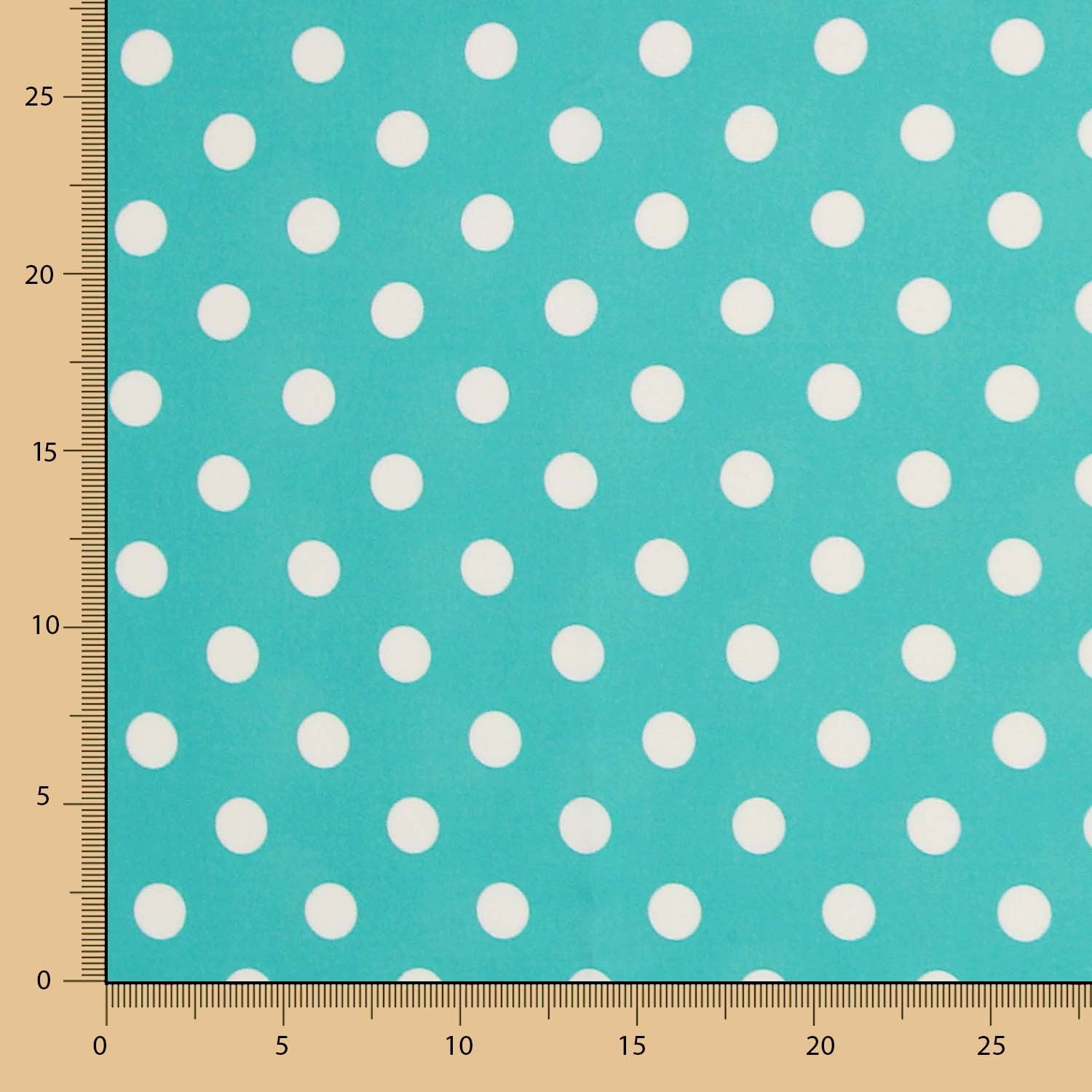 Elastischer Twill Türkis Polka Dot - Ribes y Casals