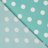 Elastischer Twill Türkis Polka Dot - Ribes y Casals