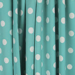 Elastischer Twill Türkis Polka Dot - Ribes y Casals
