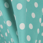 Elastischer Twill Türkis Polka Dot - Ribes y Casals