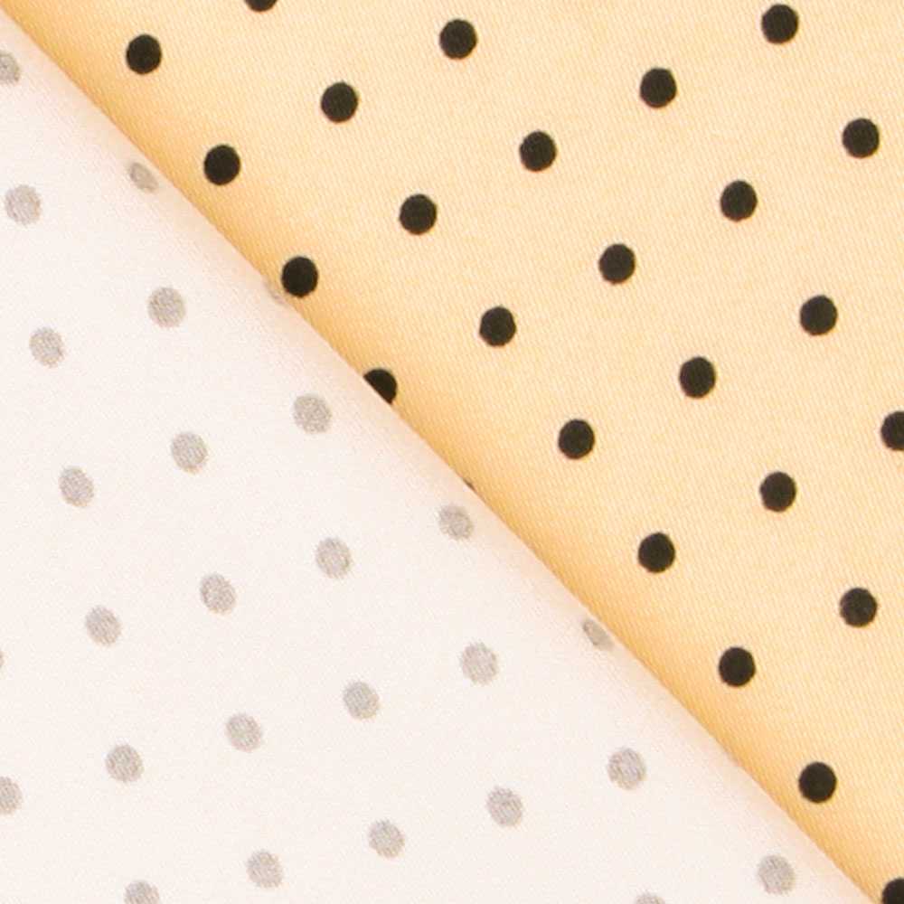 Twill Stretch Twill Polka Dots Beige 4mm - Ribes y Casals