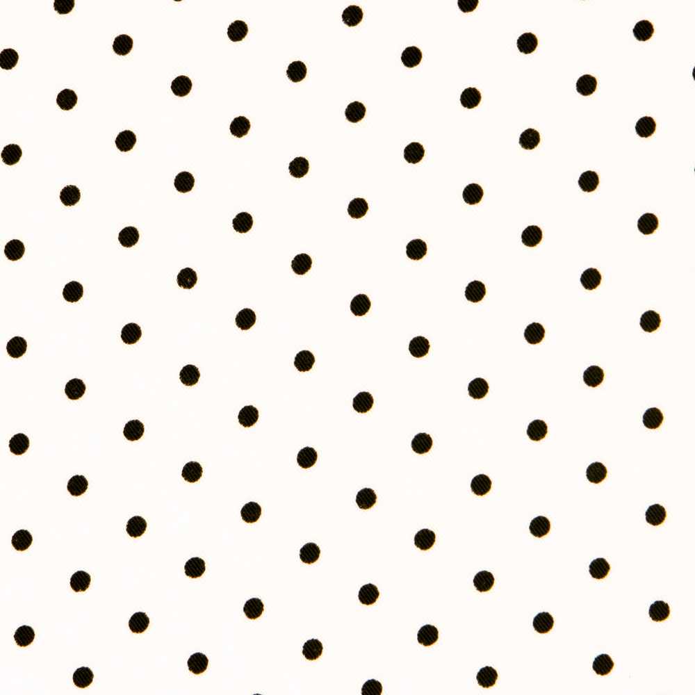 Twill Stretch Twill Polka Dots Weiß 4mm - Ribes y Casals