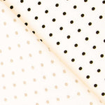Twill Stretch Twill Polka Dots Weiß 4mm - Ribes y Casals