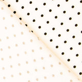 Twill Stretch Twill Polka Dots Weiß 4mm - Ribes y Casals