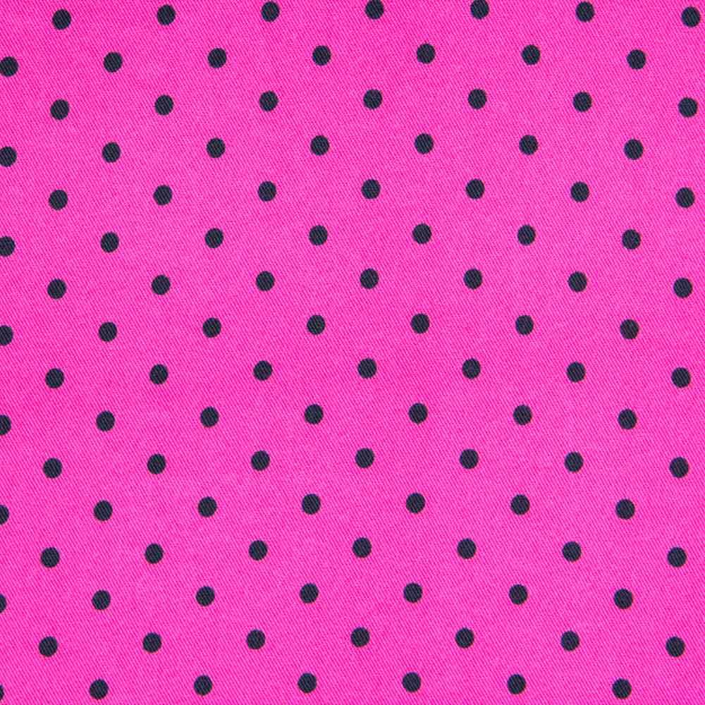 Stretch Twill Polka Dots Fuchsia 4mm - Ribes y Casals