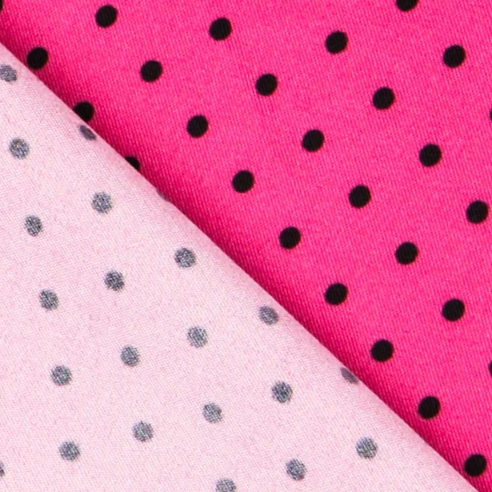 Stretch Twill Polka Dots Fuchsia 4mm - Ribes y Casals