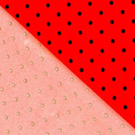 Twill Stretch Twill Polka Dots Rot 4mm - Ribes y Casals