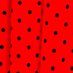 Twill Stretch Twill Polka Dots Rot 4mm - Ribes y Casals