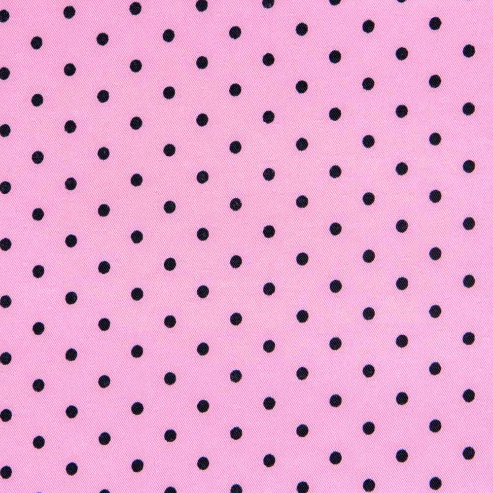 Stretch Twill Polka Dots Rosa 4mm - Ribes y Casals