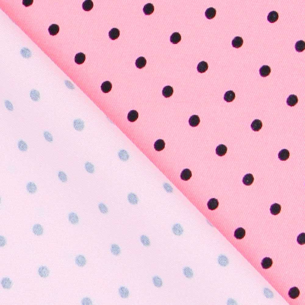 Stretch Twill Polka Dots Rosa 4mm - Ribes y Casals