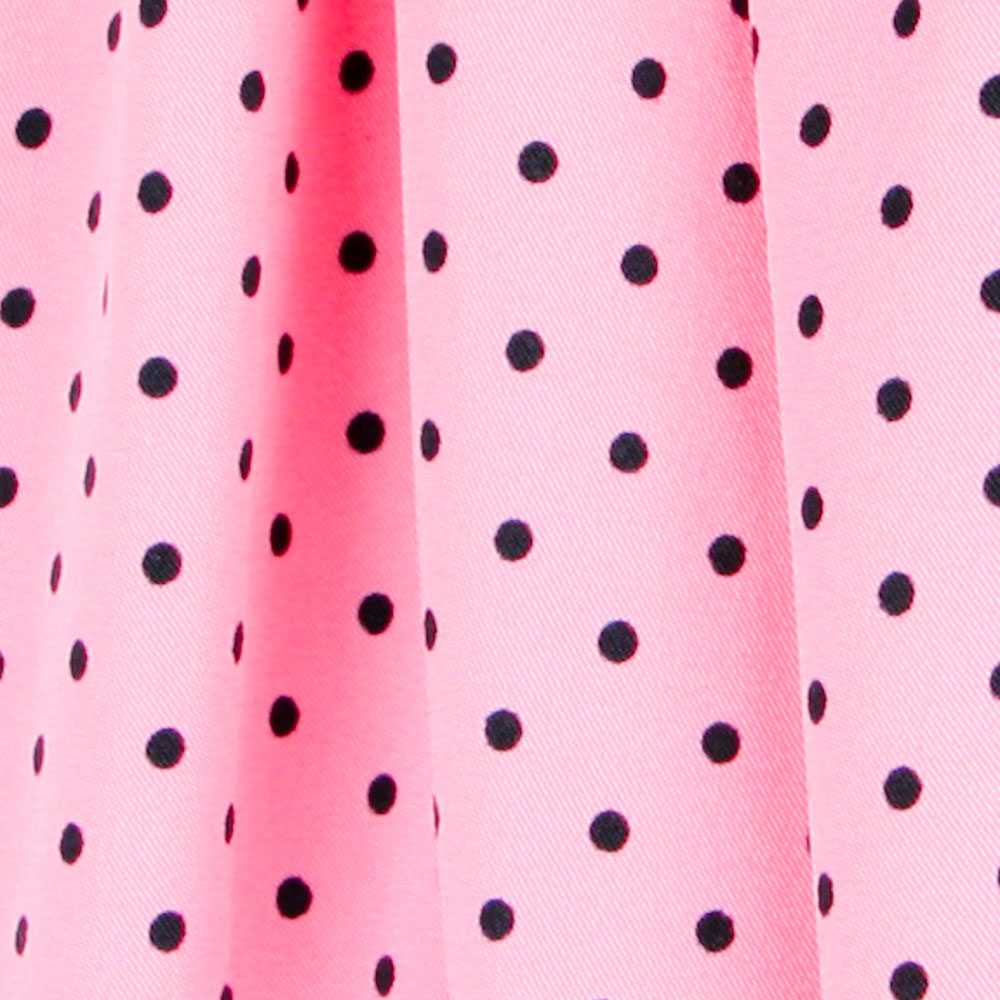 Stretch Twill Polka Dots Rosa 4mm - Ribes y Casals